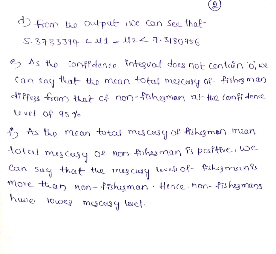 dt fon the output 10e con sec-that S. 333 334 L11u21.3130sG e As th Conffdence integvol does not contuin o w can say ㅓkat the