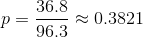 36.8 p--~ 0.3821 96.3