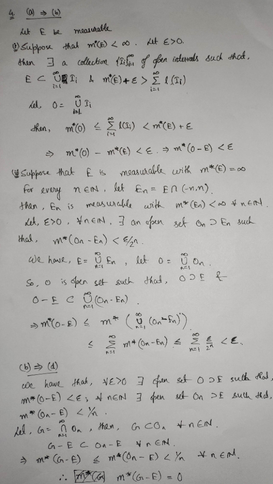 a) (b) 4 meauratle it E be Zit E>O Suplpose thal m(E)o0 . Collection 1 n indunals suck thod han 3 a E C URT UTi dRan 1C)m(E)+