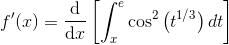 ce d cos2 (t/) dt f(x) dr