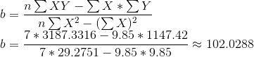 7 *3187.3316-9.85 1147.42 7 29.2751-9.85 * 9.85 ~ 102.0288