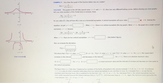 XAMPLES How does the graph ol the function below vary as c varies? souTON The graphs to t 1-t (the spedal as s r-2 and c--2,