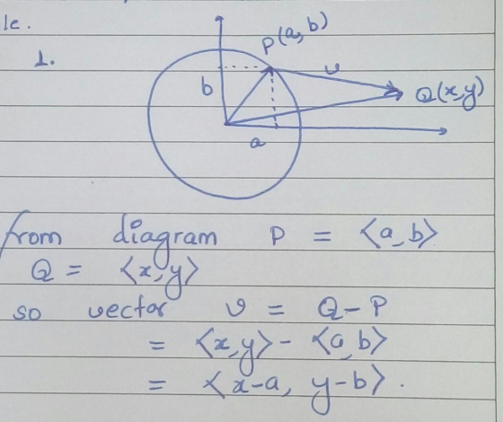 le. Ple b) prom P vector So Q-P Ka y-b7 I1 11 JI