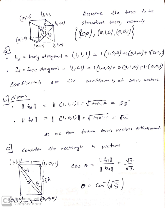 Assum e the basi pretu Consider tbe vectal amScanner