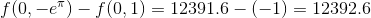 f(0.-e*) _ f(0. 1) 12391.6-(-1) 12392.6