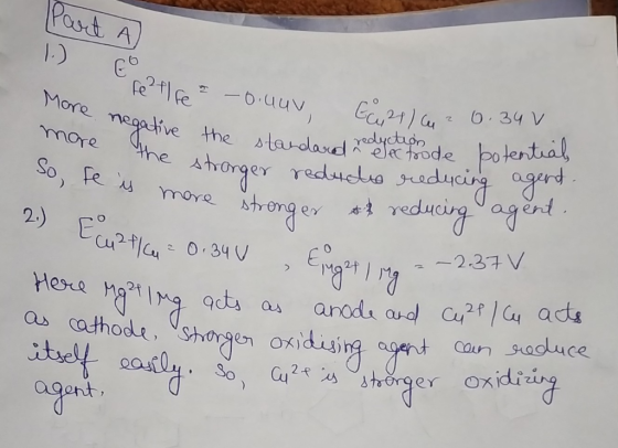 ost A 21 34 V More So es more t 2) E megative the po erd oxidig