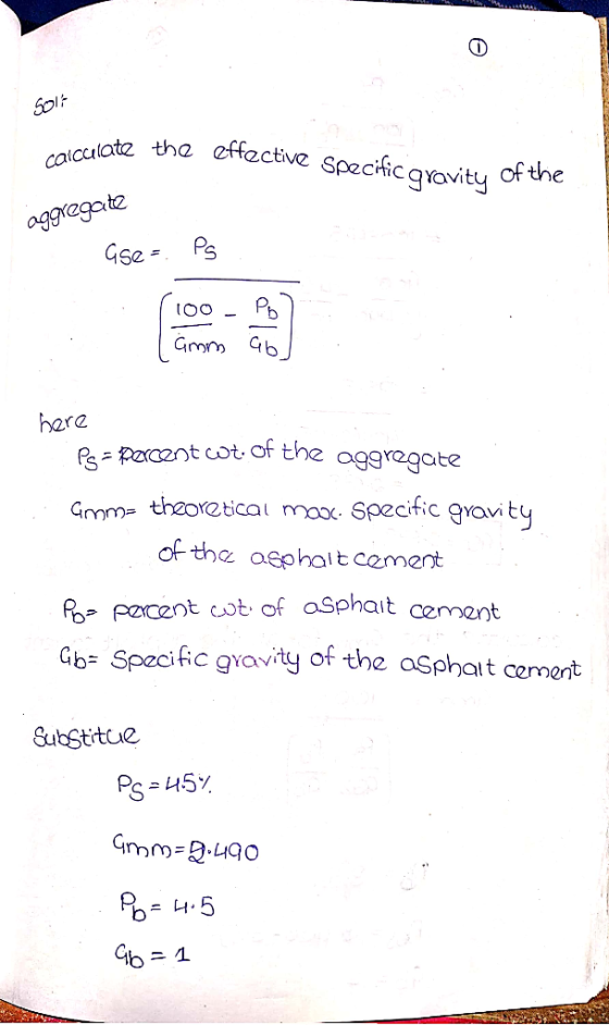 catculate the effective specihic qravity of the aggregate Gse Ps PD Gb Gmm here Pe Pacent ct: OF the aggregate Specific gravi