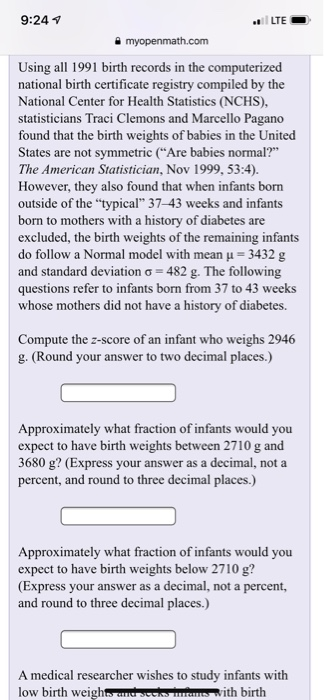 9:24 Using all 1991 birth records in the computerized national birth certificate registry compiled by the National Center for