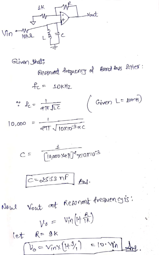 LK out loko- Given Srot; Refonand .etquency cp 4ra ha 위tter : Given L=10m) 0,o00 - Naud Vout remnant frequengs