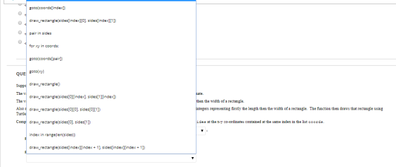 goto(coords[index]) draw rectangle(sides[index)미, sides[index! pair in sides for xy in coords: goto coords[pairl) QUEoy) Supp