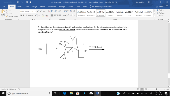 Belinda Blue JH Organic 221-02 TK-Home Exam-3 Spg 2019 B) - Compatibility Mode Saved to this PC - Insert Draw Design LayoutRe