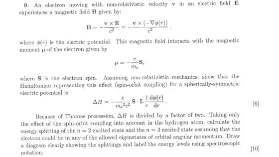 9. An electron moving with non-relativistic velocity v in an electric field E experiences a magnetic fieldB given by: v x (-V