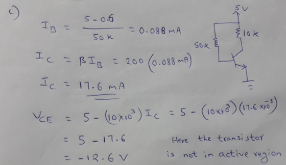 0.088 MA soK C.-ATB-200 (0.088 MP (6 011) 11.6 mA Here the tronsi stor is not in active veaion こ-13.6V