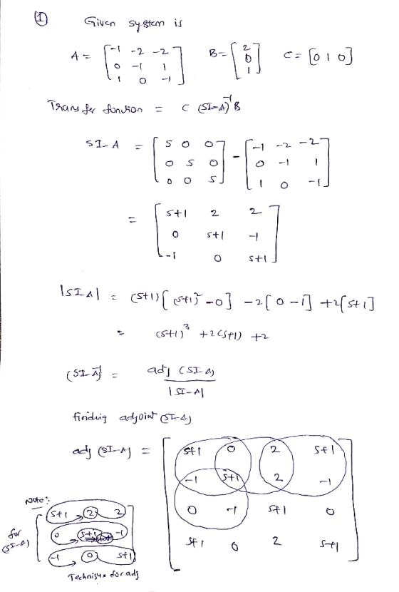 Given sygtem is -2-2 St 2 2 o St ST-グ ad CSI- A) 2 2.