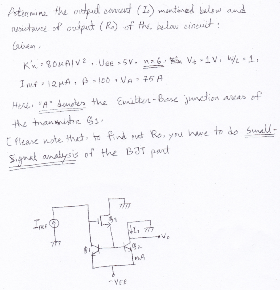 tu eine C Pleare note thds to find t Ro, yu we to do nl sis of the BOT pat g1 Yn