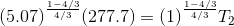 1-4/3 1-4/3 (5.07)--(277.7) = (1)T-T