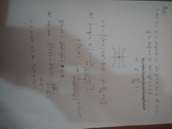 f is not 1:1 as (1,0)まCo, 1)