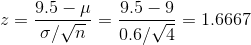 9.5-9 9.5- 1.6667 0.6//4