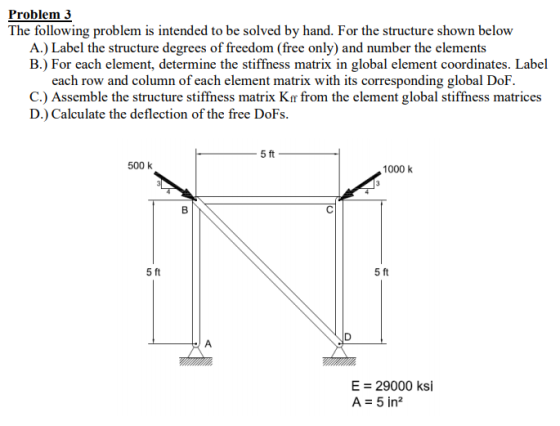Problem3 The following problem is intended to be solved by hand. For the structure shown below A.) Label the structure degree