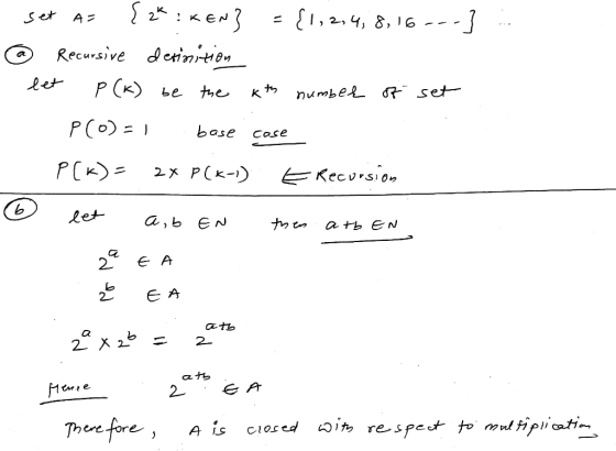 Recursive ein)n let P(0)=l base cose 2 EA