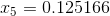 x_{5} = 0.125166