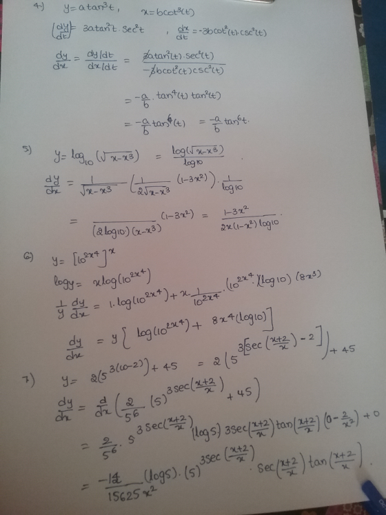 4-) y=atanst, 3atant Sect cx--3bcot (th Csett) clt dy dy ldt lxldt datart) sectt) -ocotctescrt dre tantt) tantt = -a tant y=