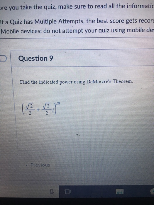 pre you take the quiz, make sure to read all the informatic If a Quiz has Multiple Attempts, the best score gets recor Mobile