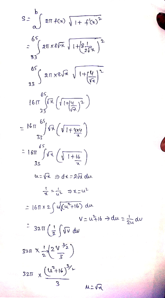 Find The Area Of The Surface Generated When The Given Curve Is Revolved