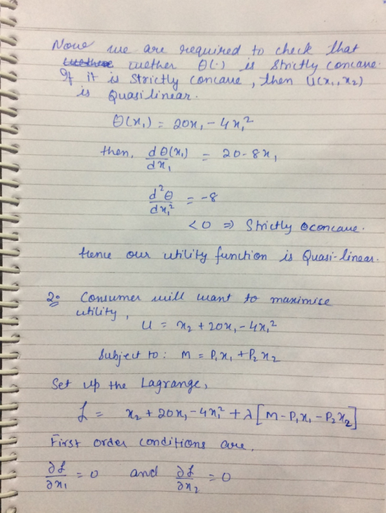 Nous aue aru 9reaured to check hat concana then ucX2). Litethte uether 9t it is Stricty is Quasiliniar Ehrtly Concaue 2ox,-4n