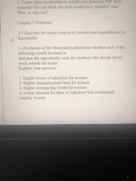outward? Do you think the shift would be a parallel one? Why, or why not? personal shift Chapter 3 Problems 3-1 Describe th