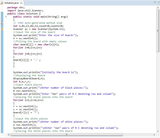 Solution.java package vbv import java.util.Scanner; public class Solution public static void main(String [] args) { 1TODO Aut