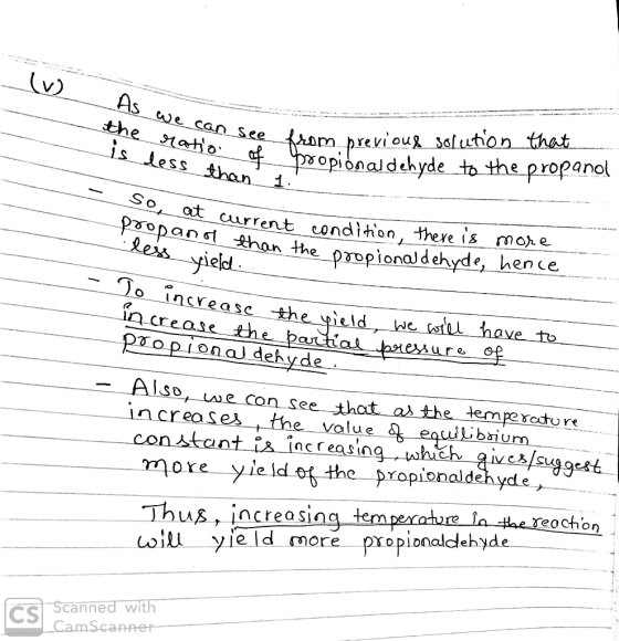 As revi ou opionaldehyde the propanol ot current condihon, there is moe propan 어-than the-prop iona propionoJdehyde, h enCe o