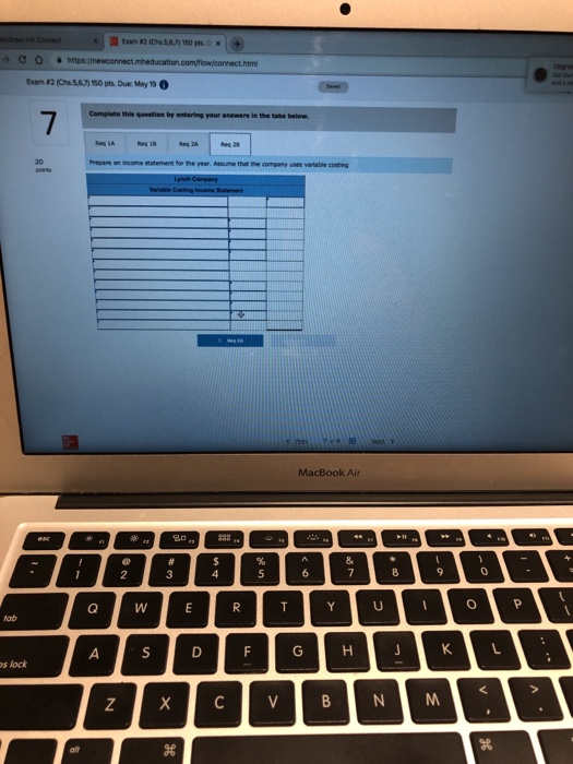 Complete this questien by entering your anewers in the tabs below SA Re 1 18 Reg 2 MacBook Air 2 s lock