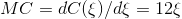MC=dC(\xi )/d\xi =12\xi