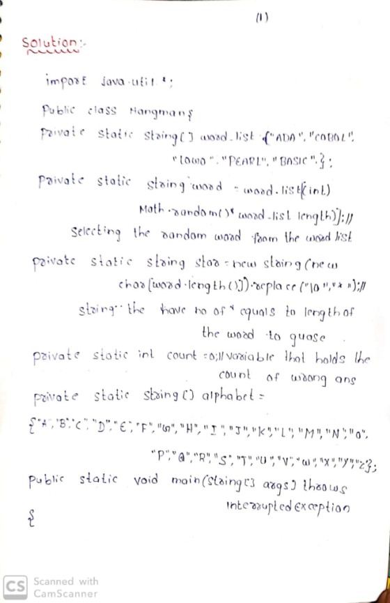 Solution: seiccting the andom woad om the and kt the uwoad to guase pivate stotic inl count bl vobiable h holds ho e stolic s