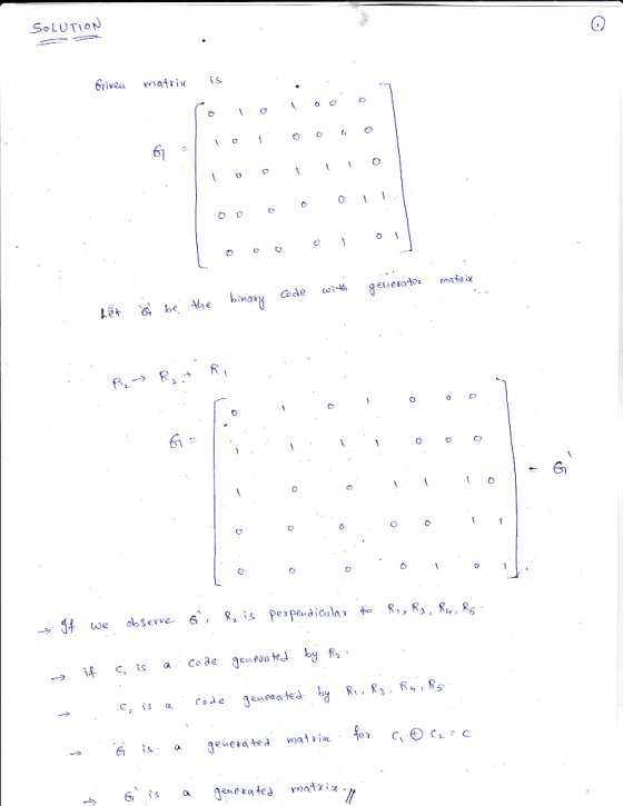 SoLUTION riveu vais 61 i.s . a genera +ed matrix
