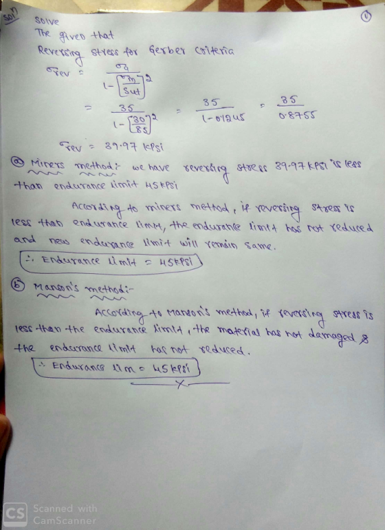 SDSoIve The gived that Reetg sttess for Gerber Coiteria Sut 3 5 3 3075 Miers than endurance imit 4sEPst less -that) endurance