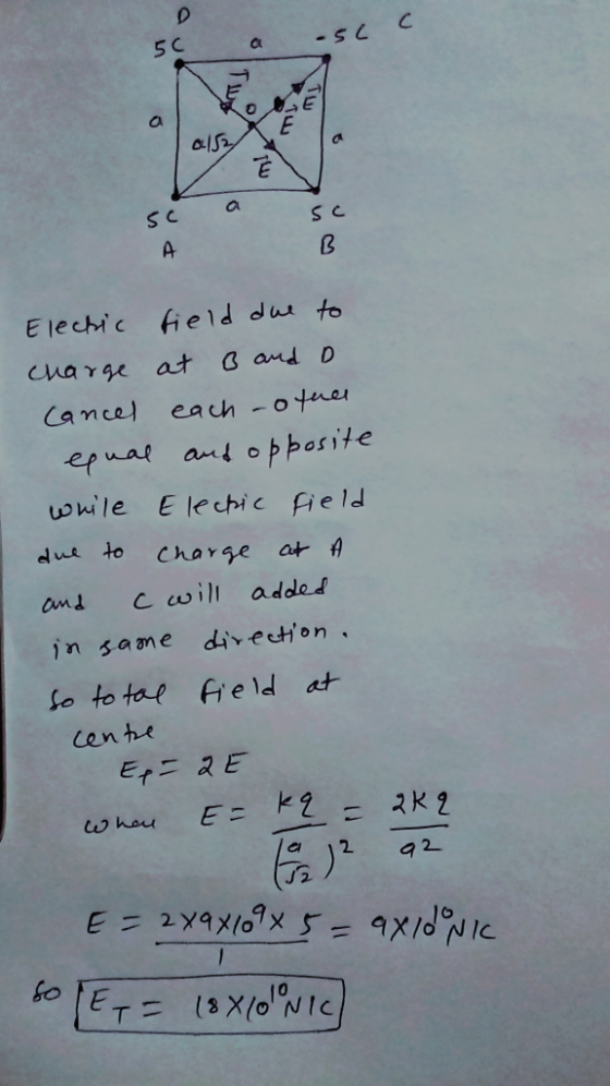 a Sc S C E lechic Geld du to cha rge at & amd D uwwile E lechic Geld oni c will added in same direston o totar field at cen h