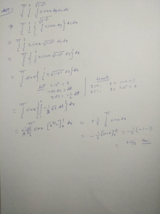 V-Z VI j! Tifa 7T xuls2 Limts lit -22 t 22 dzdt NdNMTodt t=1-0 2 X d2 + 2 Sinx dx 1 (-1-) r +2/