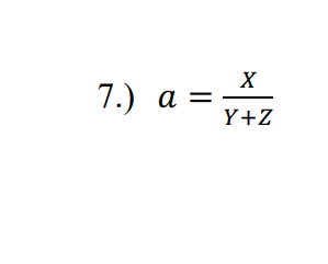 7) a=