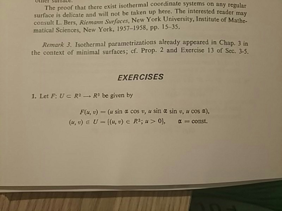 The proof that there exist isothermal coordinate systems on any regular surface is delicate and will not be taken up here. Th