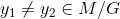 y_1 \ne y_2\in M/G