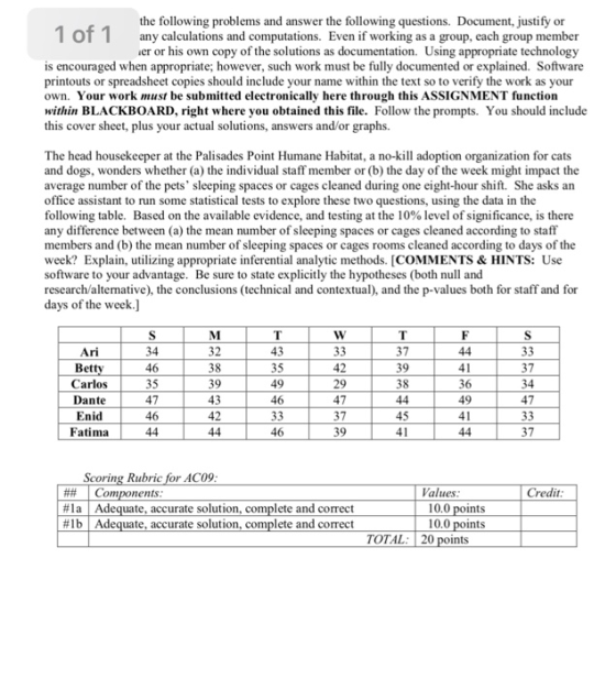 the following problems and answer the following questions. Document, justify or 1 of 1 any calculations and computations. Eve