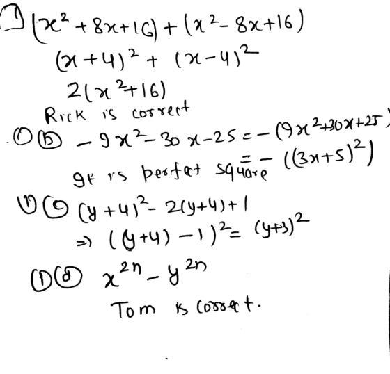 2(x2+16) TC 2. Tom Cos t