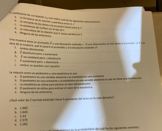 el coeficiente de correlación rny nos indica a. La fortaleza de la relación b. La c. La presencia de outliers en el eje de Y