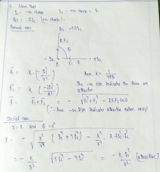 SFiven tha -Ve thae 2 tve charfe G3212 t thafe) henual tase 3242 t%2 P 2 K bire k 4U to 2 The -Ve sn Inditatu the fres ar a t