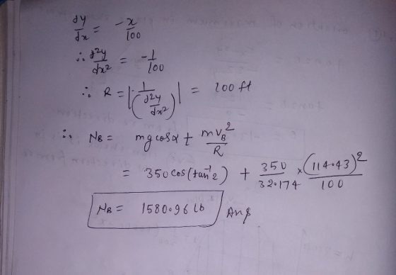 100 = 100 ft 거 Ng R. 350 Ces(tan2) + - 32-174-100