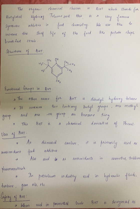 whueh Stands foh chosen The chemical BHT this But ylated tydox leluene and thiu chemistry ford We additiv use Symnthiteie hke