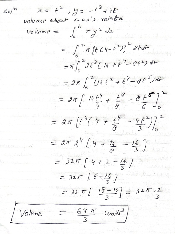 So) vo lume > 3 32玎 [6-16 10-16) = 32万, 2. 3 3