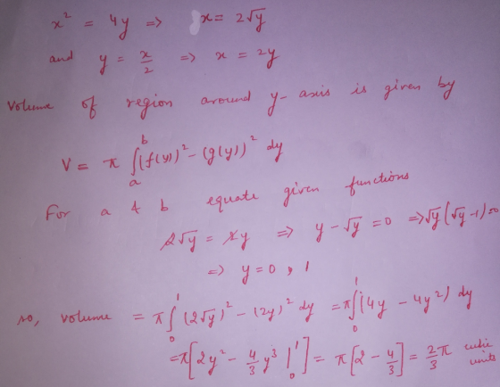 2 2 and hr = aris 1 => 2 Vslue ryion is giran y areunal 2 a gircn fim tarns For 4quati 0 = 1/ 4/97-109 y-yy volume D 3 umt 3